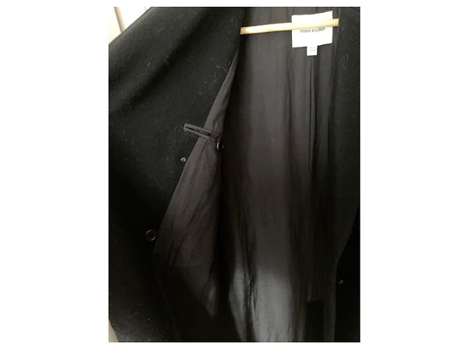 Abrigo largo de lana estilo caban negro Pierre Balmain - vista 5