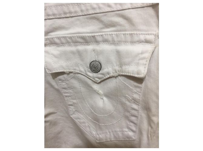 Vaqueros Ricky de True Religion, tamaño 32/34 unisexo Blanco - vista 4