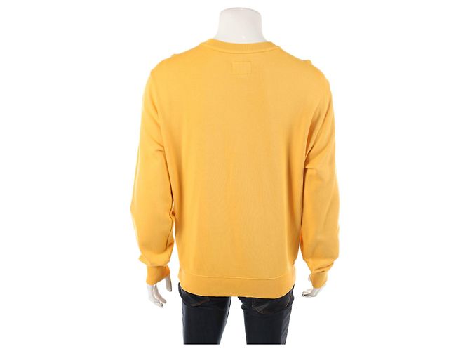 Calvin Klein Logo Sweatshirt Gelb Baumwolle M - Ansicht 2