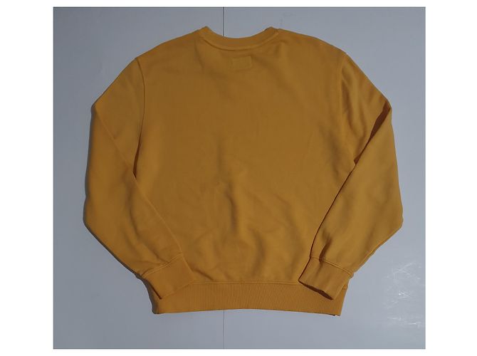 Calvin Klein Logo Sweatshirt Gelb Baumwolle M - Ansicht 4
