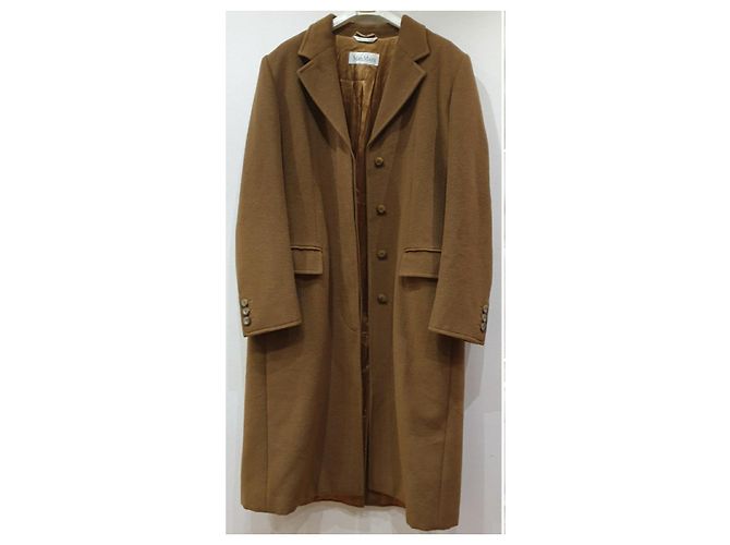 Abrigo Max Mara de lana marrón claro - vista 8