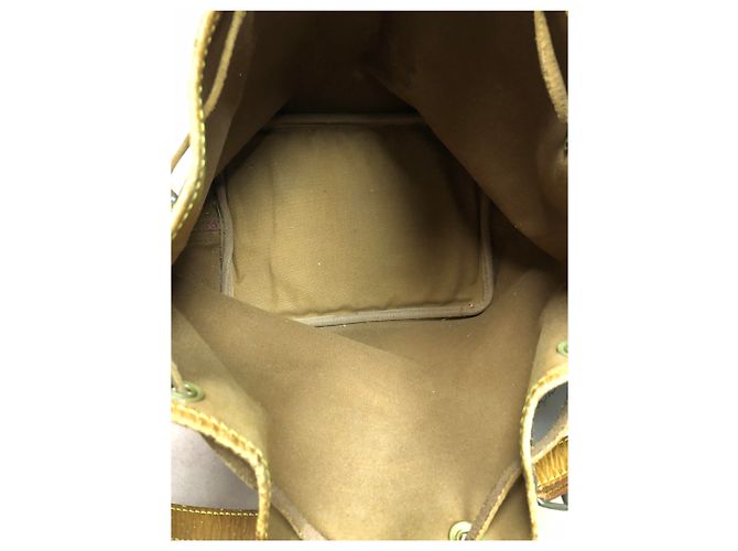 Louis Vuitton Noe PM Borsa a mano marrone in pelle e tela - vista 10