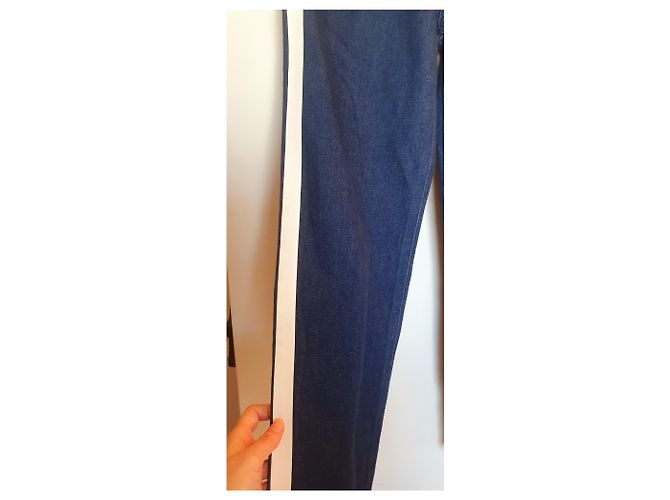 Vaqueros Tommy Hilfiger de denim azul oscuro con rayas blancas - vista 3