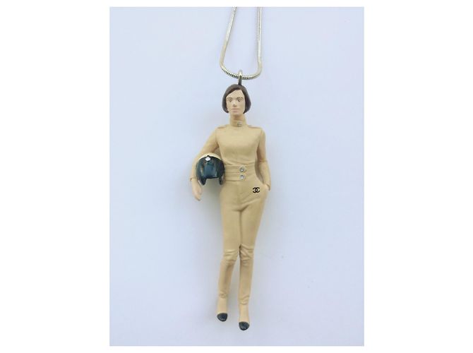Collana Chanel Keira Knightley Biker Beige - vista 2