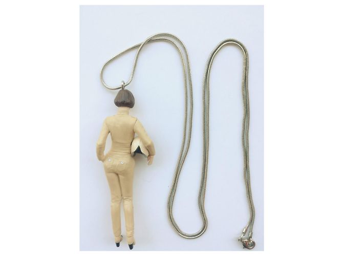 Collana Chanel Keira Knightley Biker Beige - vista 3