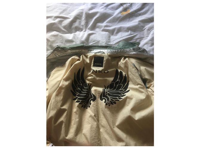 Pinko Lederjacke Hellblau und Silber - Ansicht 8
