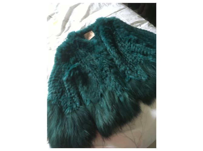 Twin Set Kunstpelzjacke Grün Größe 38 - Ansicht 3