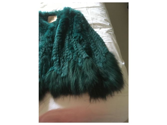 Twin Set Kunstpelzjacke Grün Größe 38 - Ansicht 5