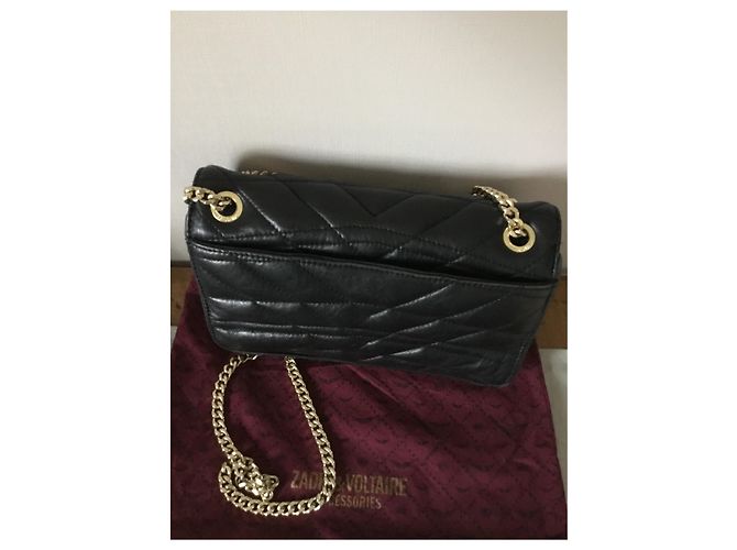 Borsa a tracolla Zadig & Voltaire in pelle di agnello nera Nero - vista 3