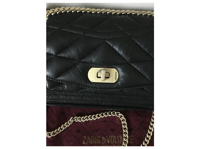 Borsa a tracolla Zadig & Voltaire in pelle di agnello nera Nero - vista 5