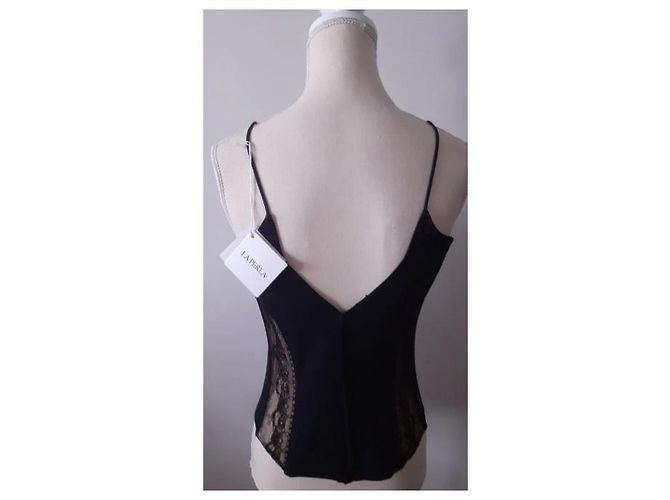 Bustier La Perla in seta e pizzo nero 85 B - vista 3