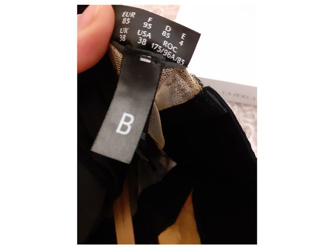 Bustier La Perla in seta e pizzo nero 85 B - vista 6