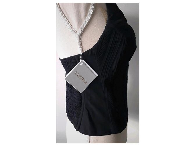 Bustier La Perla de seda negro 85C - vista 5
