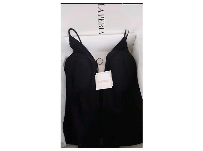Bustier La Perla de seda negro 85C - vista 6