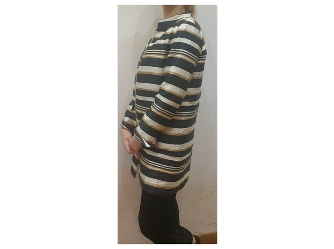 Abrigo Herno a rayas Multicolor - vista 10