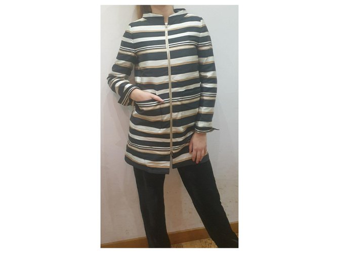 Abrigo Herno a rayas Multicolor - vista 2