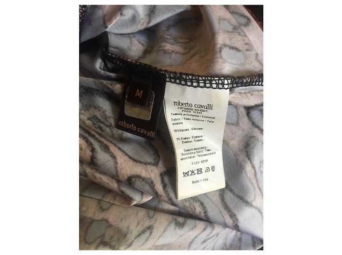 Roberto Cavalli Kleid mit Leopardenmuster V-Ausschnitt Viscose Leopardenprint - Ansicht 4