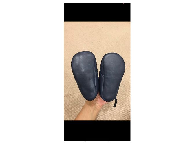 Baby Dior Cannage Lederschuhe Navy Blau Marineblau - Ansicht 3