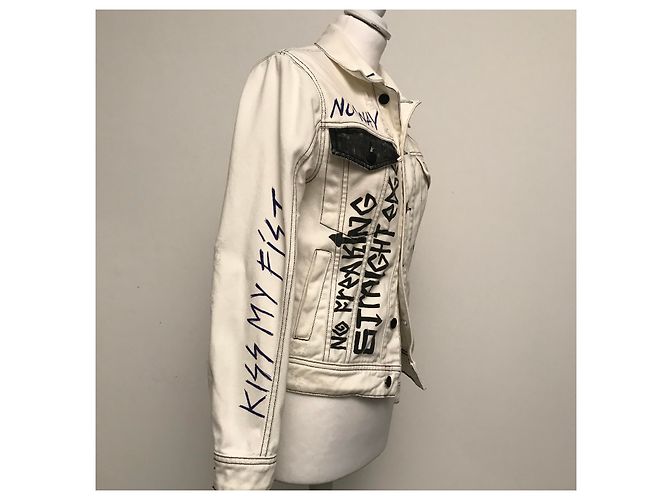 Filles à Papa Jeansjacke Creme Roh - Ansicht 4