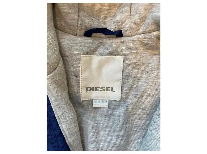 Veste à capuche Diesel bébé garçon bleu nylon et coton 12 mois - vue 3
