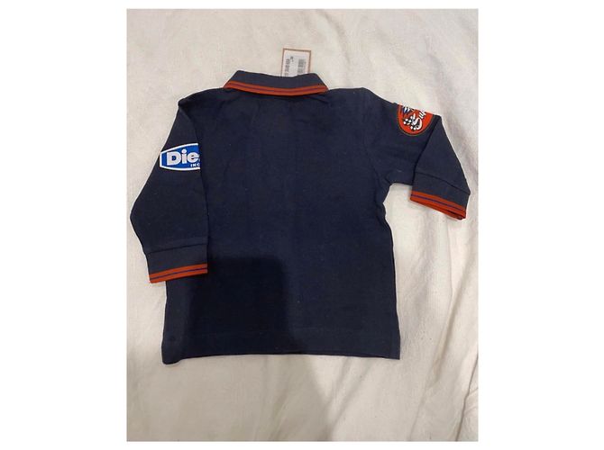Polo Diesel Bleu Marine en Coton 3 Mois - vue 2