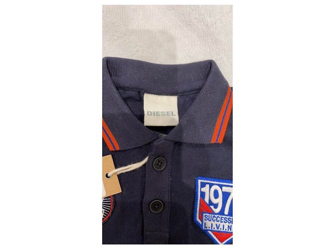 Polo Diesel Bleu Marine en Coton 3 Mois - vue 3