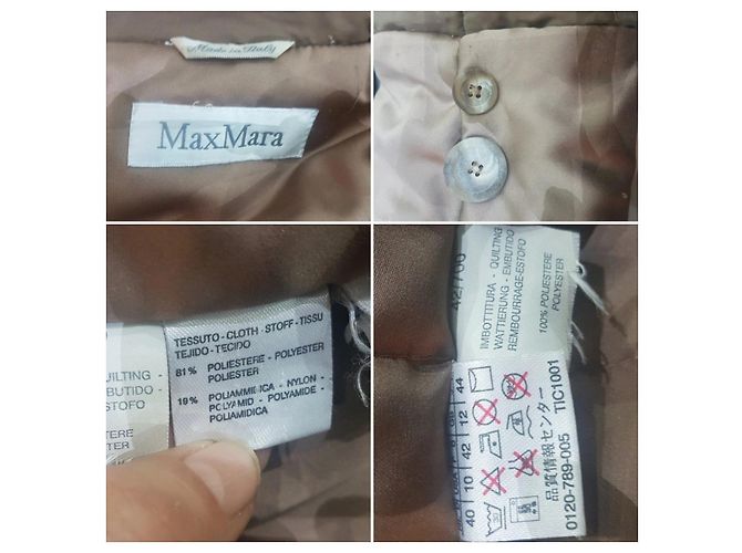 Caban Max Mara con botonadura forrada Bronce - vista 2