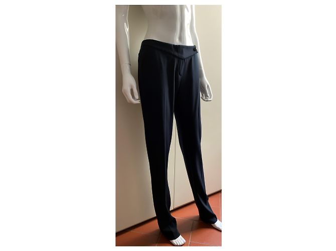 Emporio Armani Blu Poly Stretchhose Dunkelblau - Ansicht 11