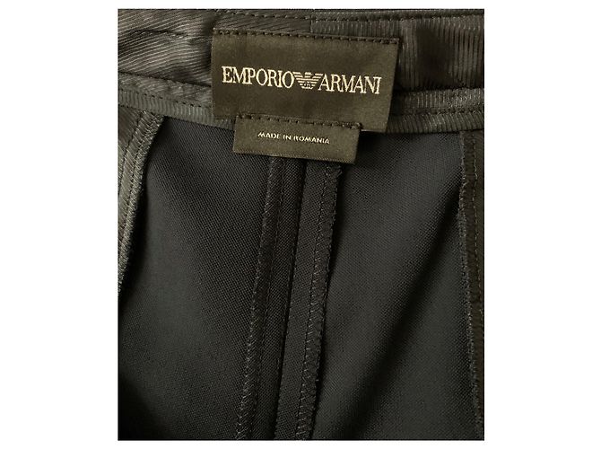 Emporio Armani Blu Poly Stretchhose Dunkelblau - Ansicht 5