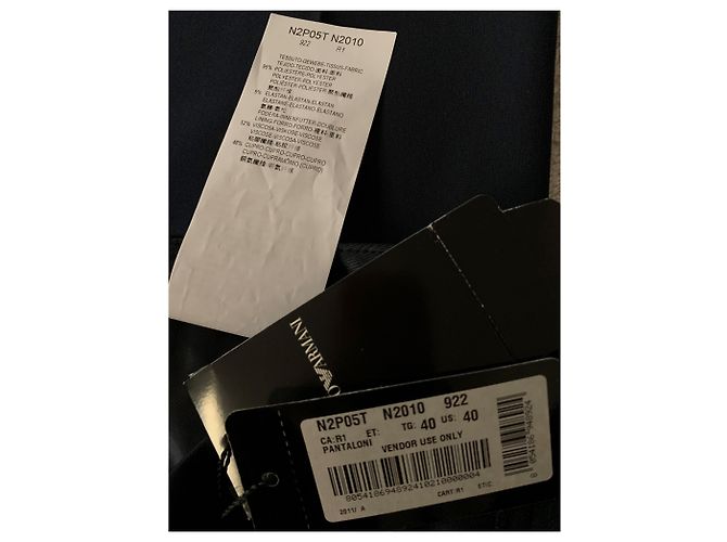 Emporio Armani Blu Poly Stretchhose Dunkelblau - Ansicht 7