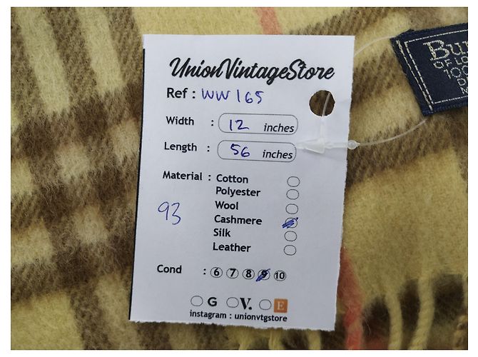 Sciarpa Burberry in cashmere gialla Giallo - vista 7