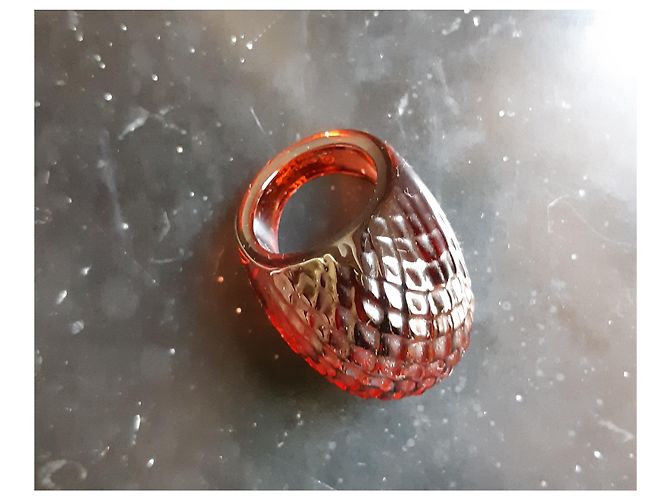 Lalique Anillo Serpiente - rojo - vista 2