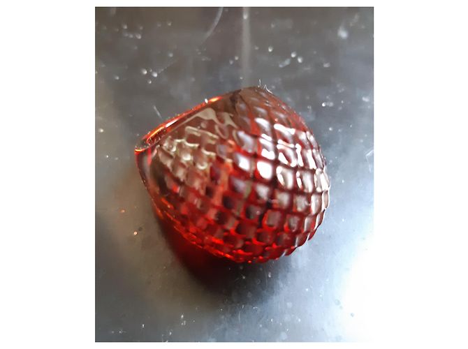 Lalique Anillo Serpiente - rojo - vista 3
