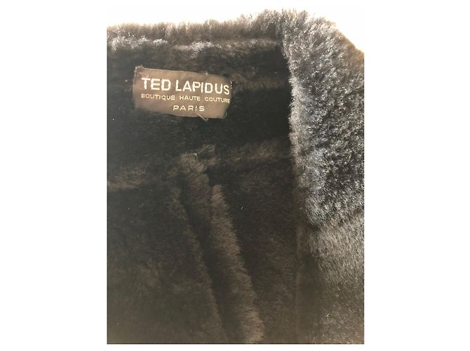 Autre Marque Giacca lunga Ted Lapidus in pelle di agnello - vista 3