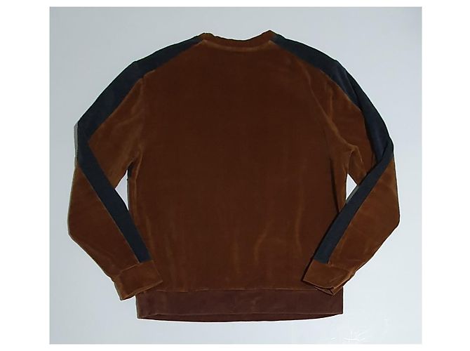 Calvin Klein Samt Sweatshirt Braun Grau Mehrfarben - Ansicht 3