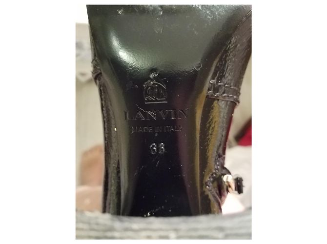 Botas Lanvin de charol negro - vista 2