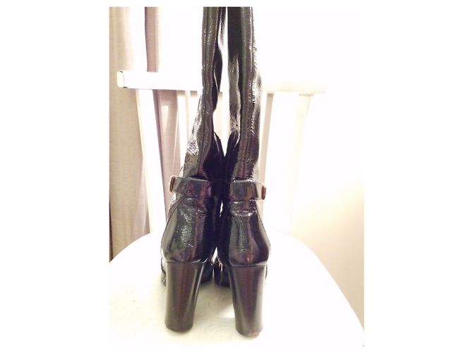 Botas Lanvin de charol negro - vista 3