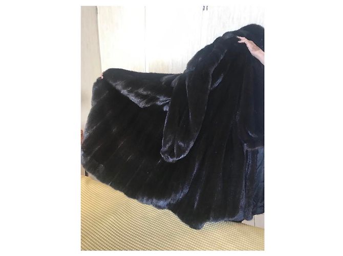 Autre Marque Abrigo de visón Blackglama americano marrón oscuro Negro - vista 3