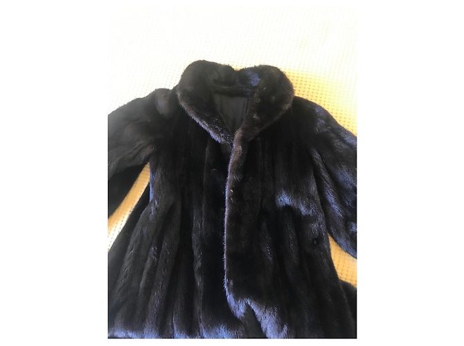 Autre Marque Abrigo de visón Blackglama americano marrón oscuro Negro - vista 4