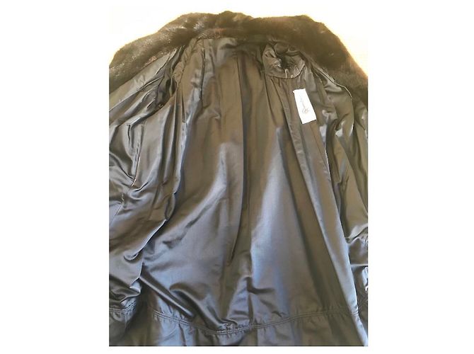Autre Marque Abrigo de visón Blackglama americano marrón oscuro Negro - vista 7