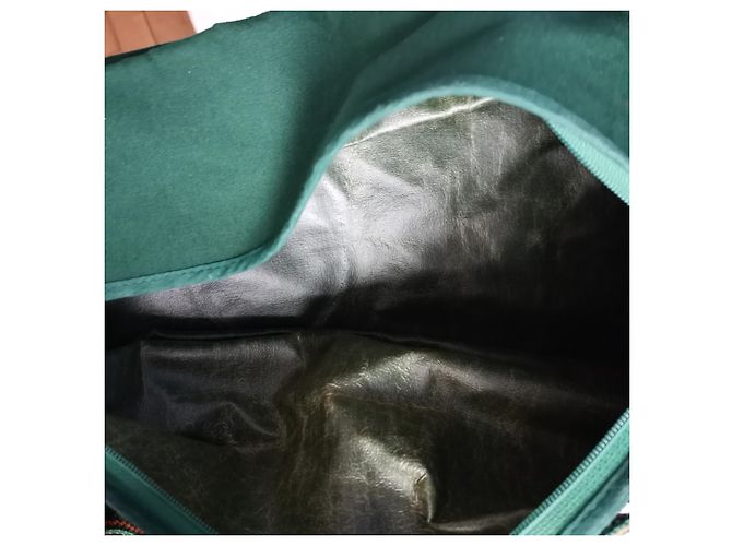 Mochila Hermès verde de algodón - vista 3