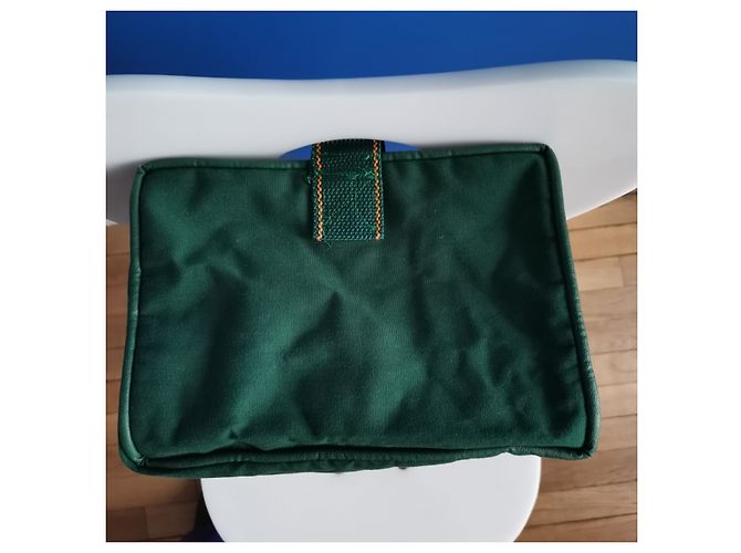 Mochila Hermès verde de algodón - vista 5