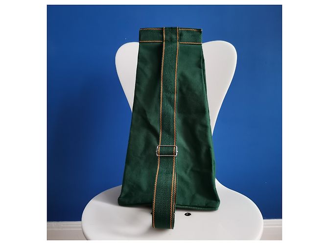 Mochila Hermès verde de algodón - vista 9