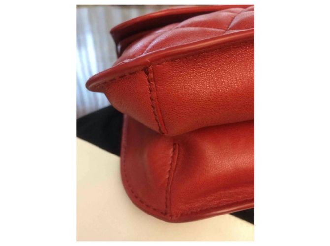 Portafoglio Chanel Timeless in pelle di agnello rossa argento Rosso - vista 4