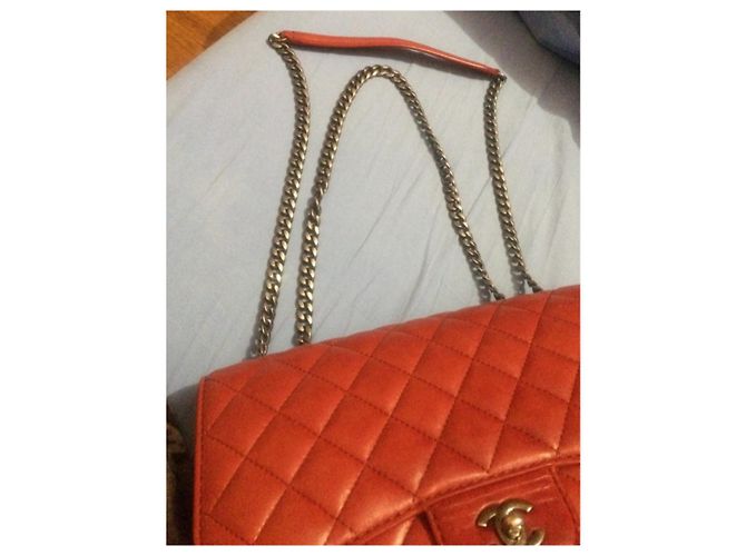 Portafoglio Chanel Timeless in pelle di agnello rossa argento Rosso - vista 6