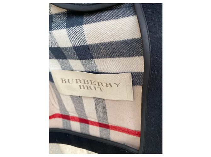 Duffle coat Burberry Brit blu navy - vista 3