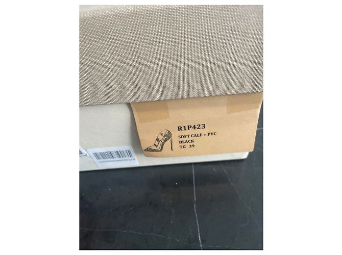 Francesco Russo Piping Pumps Schwarz Leder - Ansicht 4
