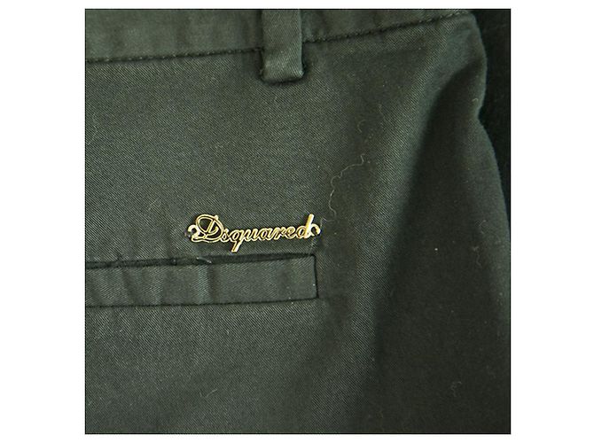 Dsquared2 Dsquared 2 D2 Pantalon droit en coton noir Taille du pantalon 38 - vue 5