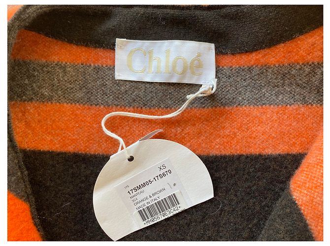 Abrigo Chloé de lana y cachemir beige naranja marrón Multicolor - vista 7