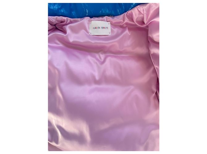Abrigo Alberta Ferretti Azul Colección Rainbow - vista 4